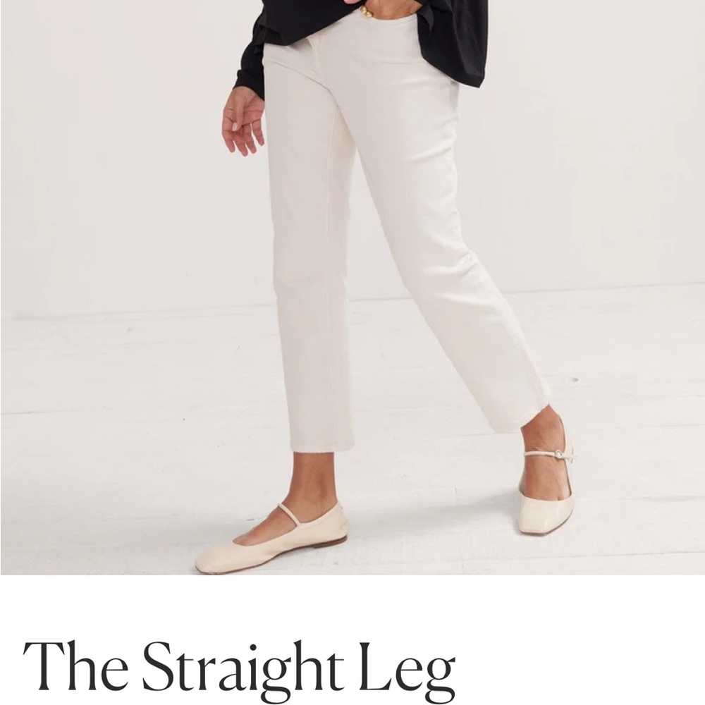 The HATCH collection, maternity,
 White Cotton Blend Pants